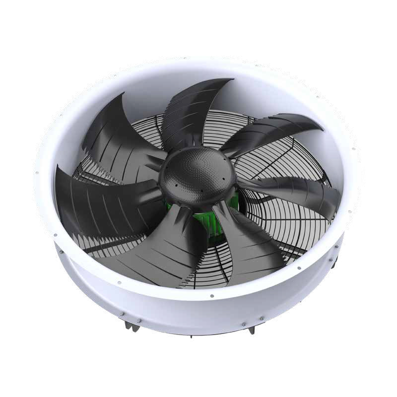 KF sorozatú rendkívüli, nagy hatékonyságú, alacsony zajszintű axiális ventilátor